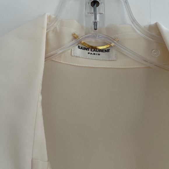 Saint Laurent cream Blouse with frilly sleeves - Picture 8 of 8